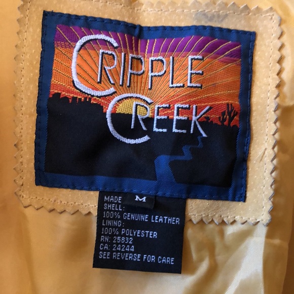 Leather Fitted Fringe Jacket…fully lined size Medium…Super Cute On! Western/Boho - Picture 4 of 5